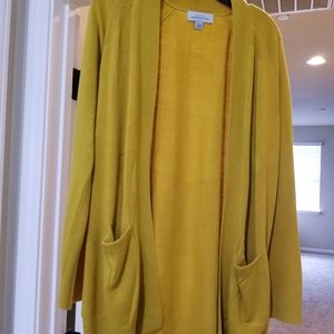 Hampshire Studio Gold Cardigan. Size Large